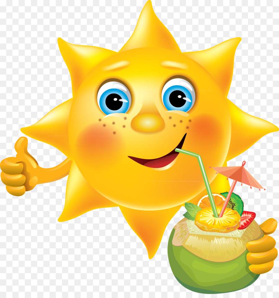 Sol Con Bebida，Verano PNG