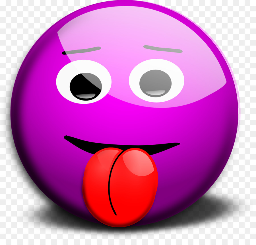 Emoji Morado，Lengua Afuera PNG