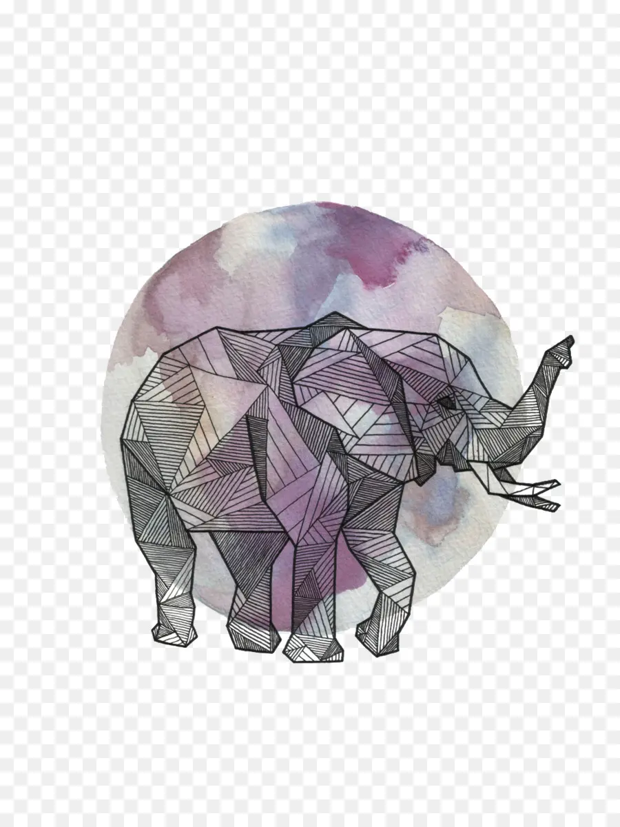 Elefante Geométrico，Arte PNG