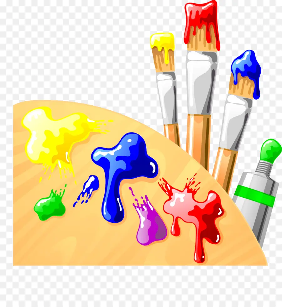 Paleta De Pintura，Cepillos PNG