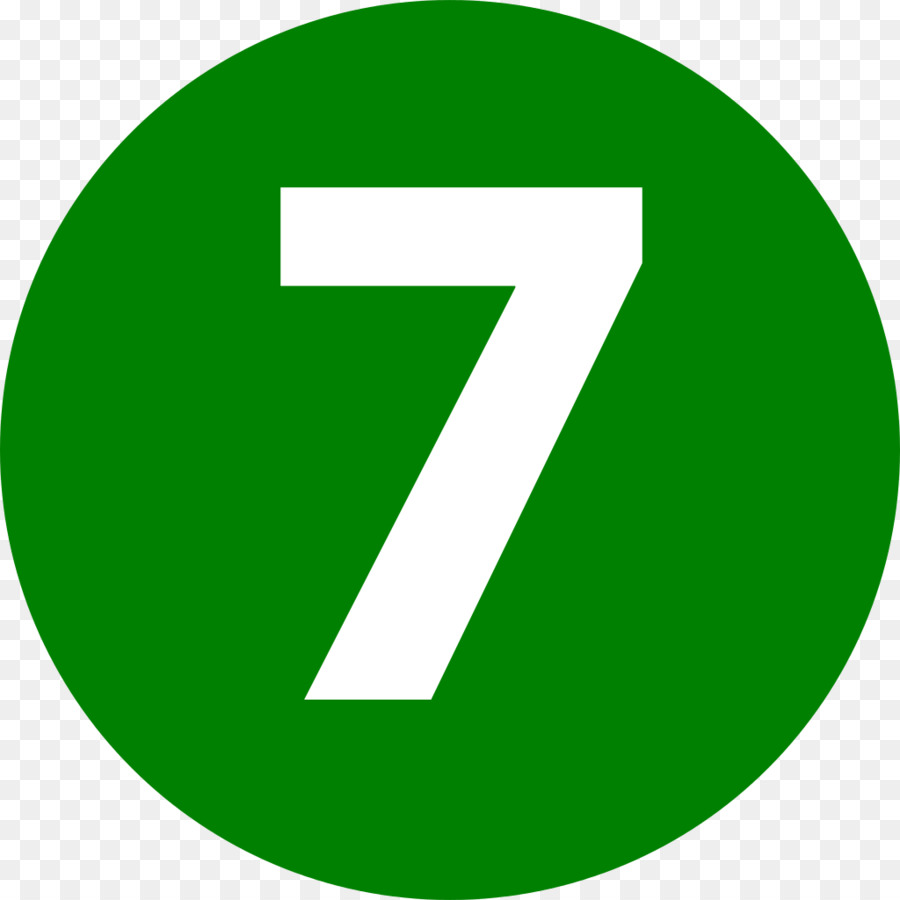 Número Verde 7，Siete PNG