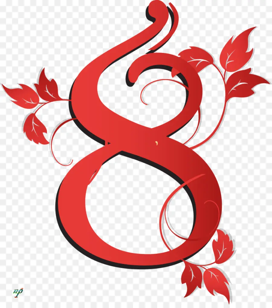 Numero 8，Rojo PNG