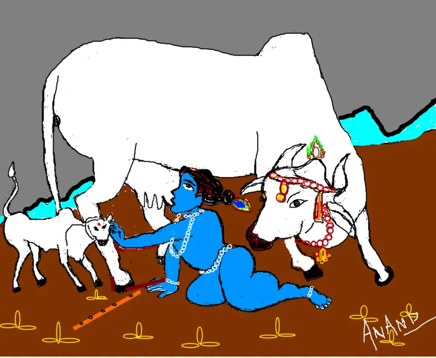 Krishna Con Vacas，Vacas PNG