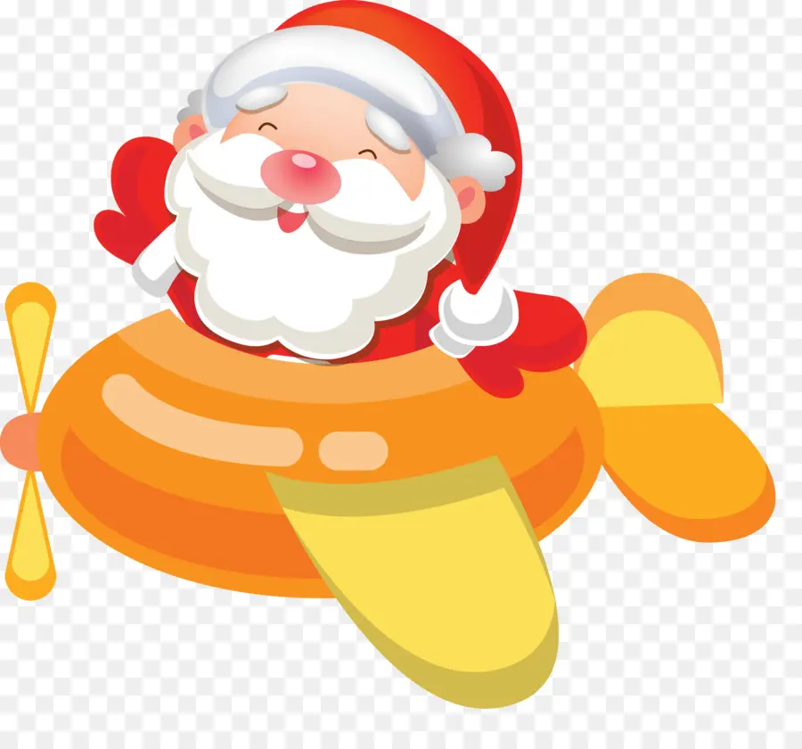 Papá Noel En Avión，Papá Noel PNG