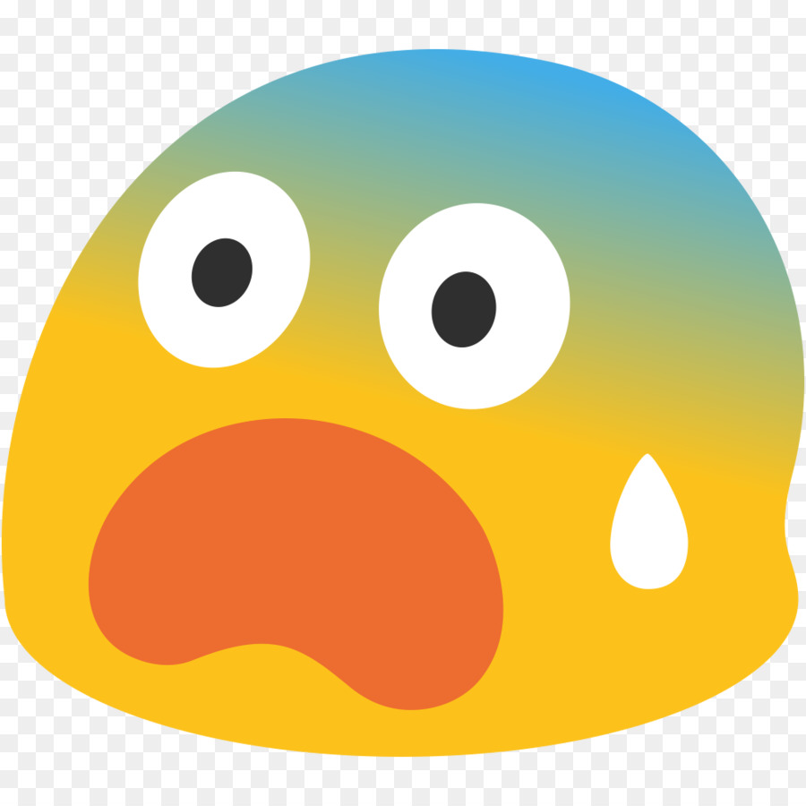 Emoji Asustado，Miedo PNG