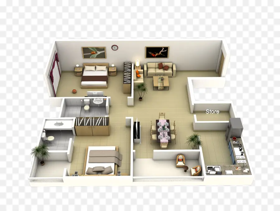 Plano De Casa 3d，Interior PNG