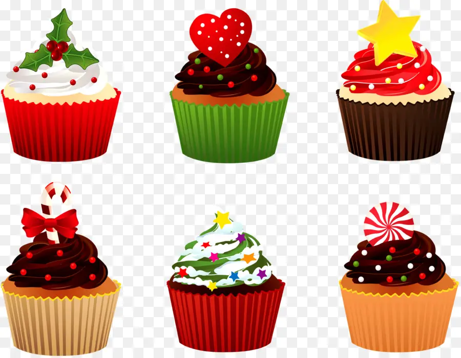 Cupcake，Pastel De Navidad PNG