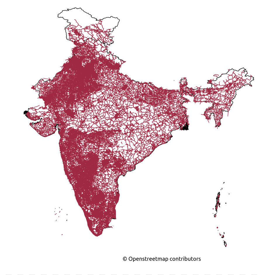 La India，Mapa PNG