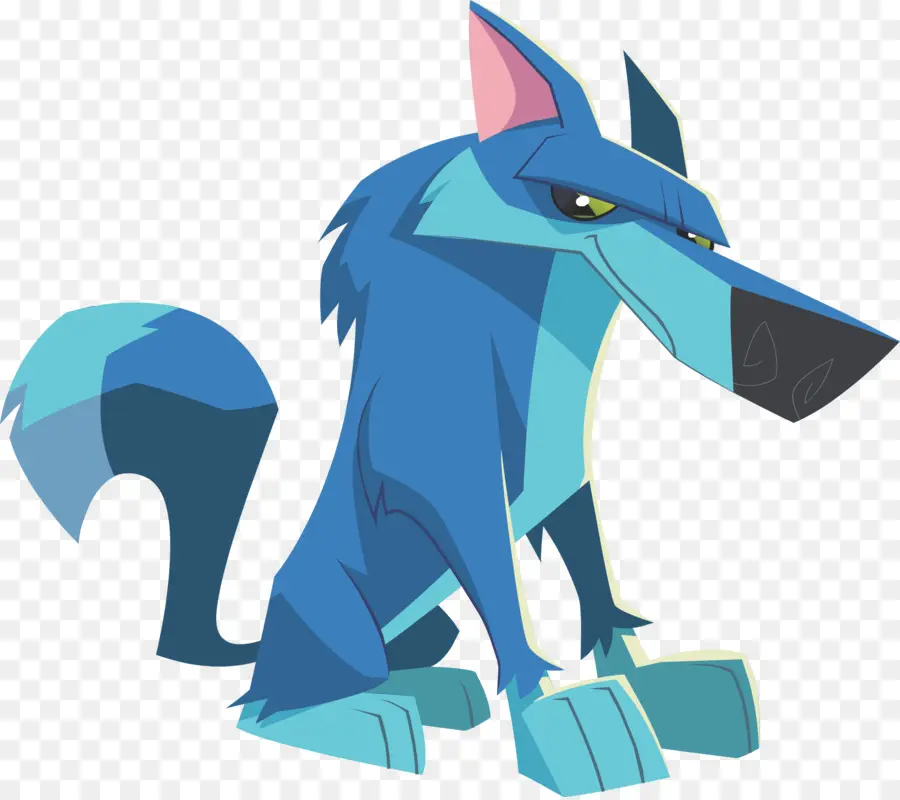 Lobo Azul De Dibujos Animados，Lobo PNG