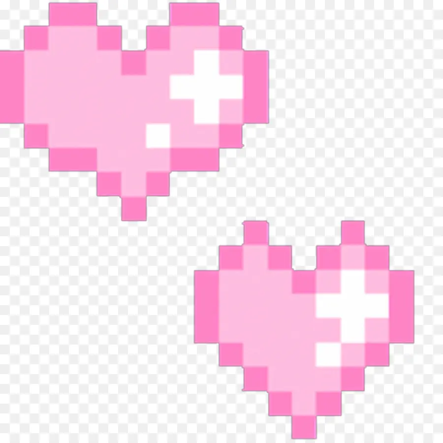 Corazones De Píxeles，Rosa PNG