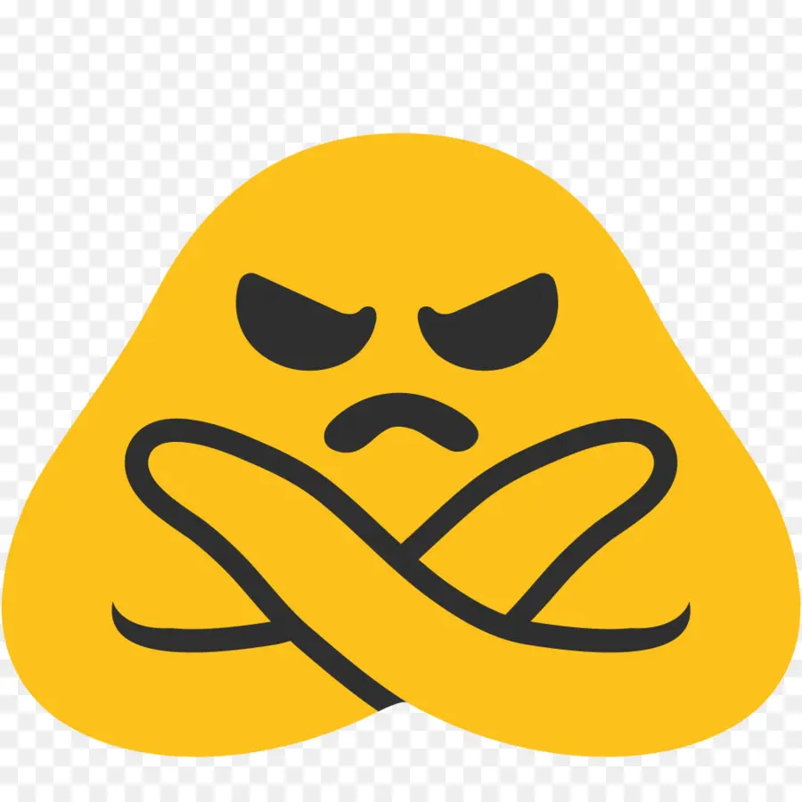 Emoji Enojado，Brazos Cruzados PNG