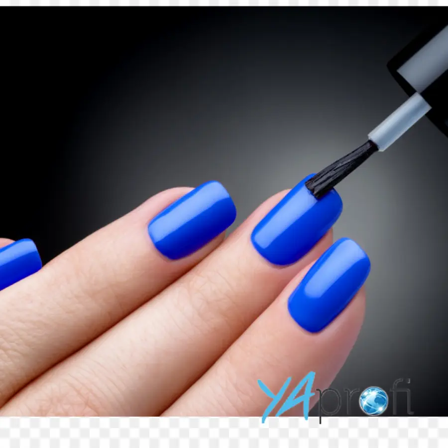 Esmalte De Uñas Azul，Manicura PNG