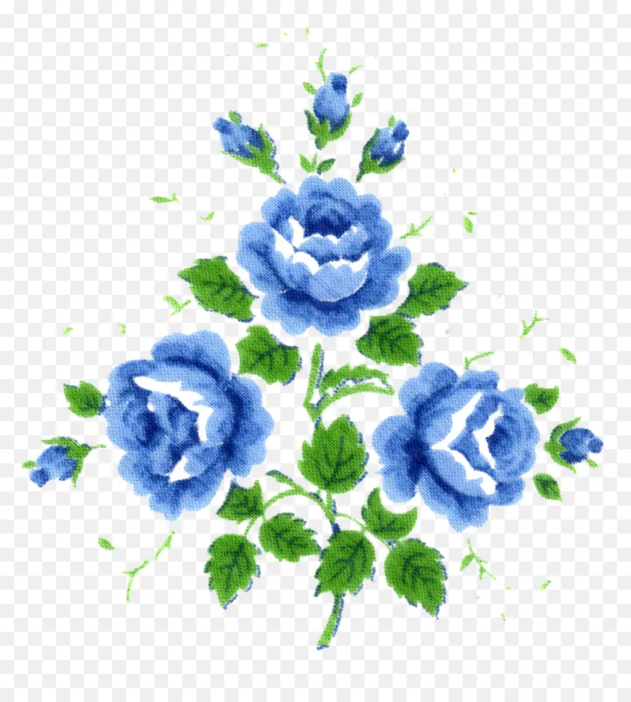 Flor，Azul PNG