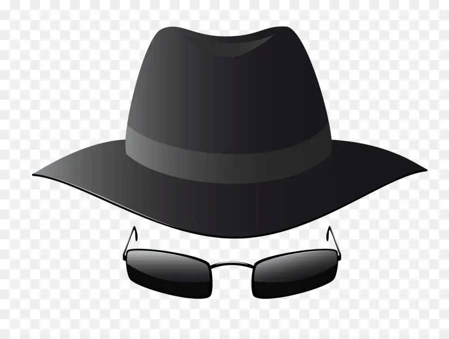 Sombrero Negro Y Gafas De Sol，Sombrero PNG