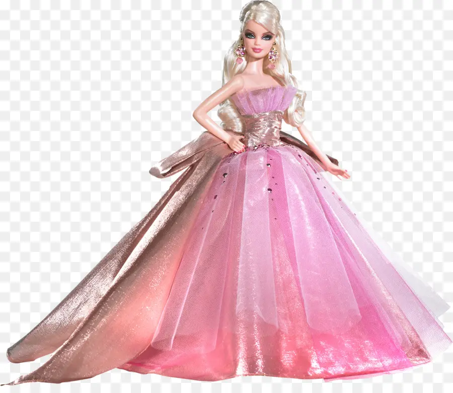 Muñeca Con Vestido Rosa，Moda PNG