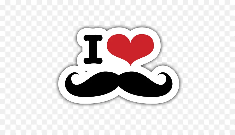 Me Encanta El Bigote，Corazón PNG