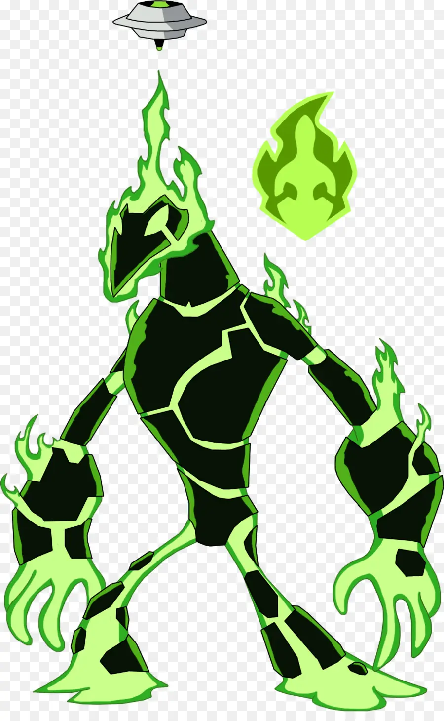 Alienígena Verde Y Negro，Dibujos Animados PNG