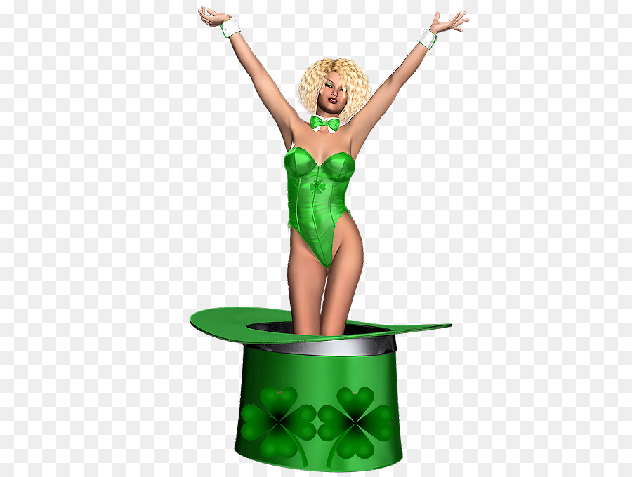 Mujer En Traje Verde，Magia PNG