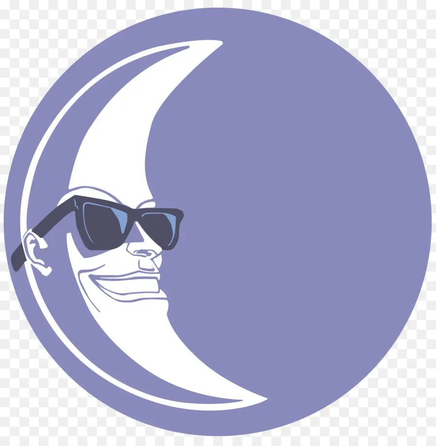 Luna Con Gafas De Sol，Fresco PNG