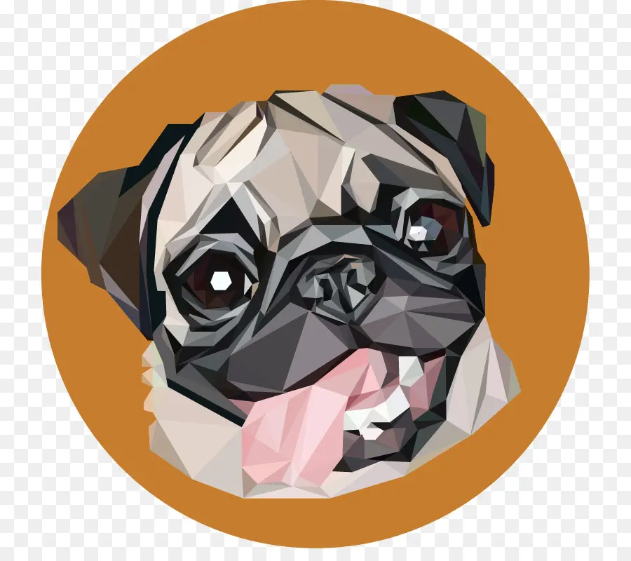 Pug Geométrico，Geométrico PNG