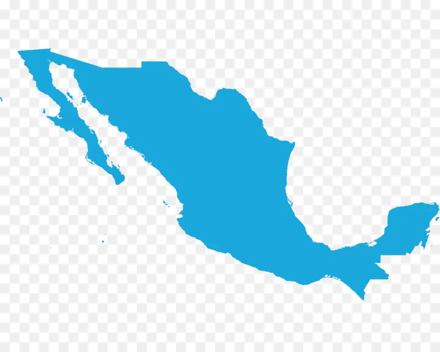 Mapa Azul De México，México PNG