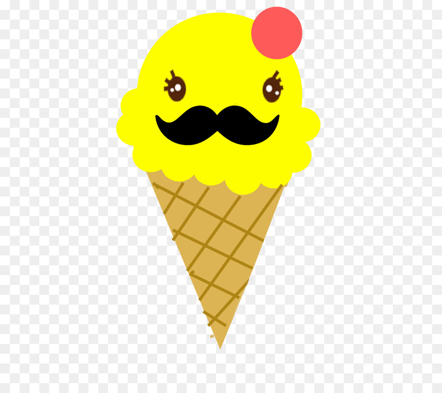 Cono De Helado，Bigote PNG