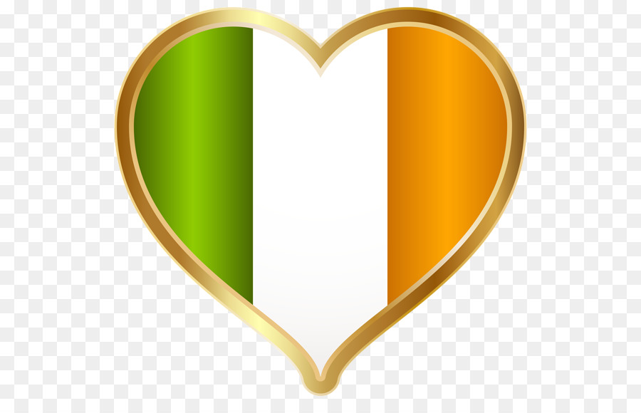 Corazón Con Bandera Irlandesa，Irlanda PNG