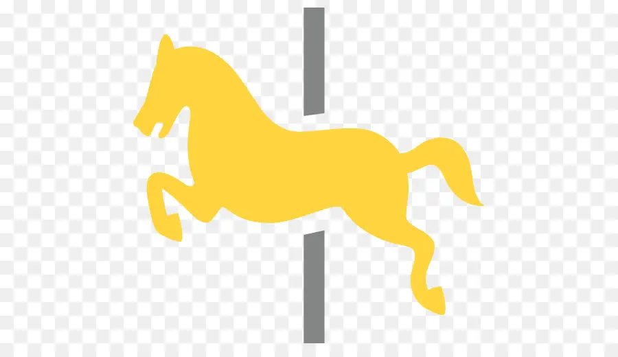 Caballo Carrusel Amarillo，Amarillo PNG