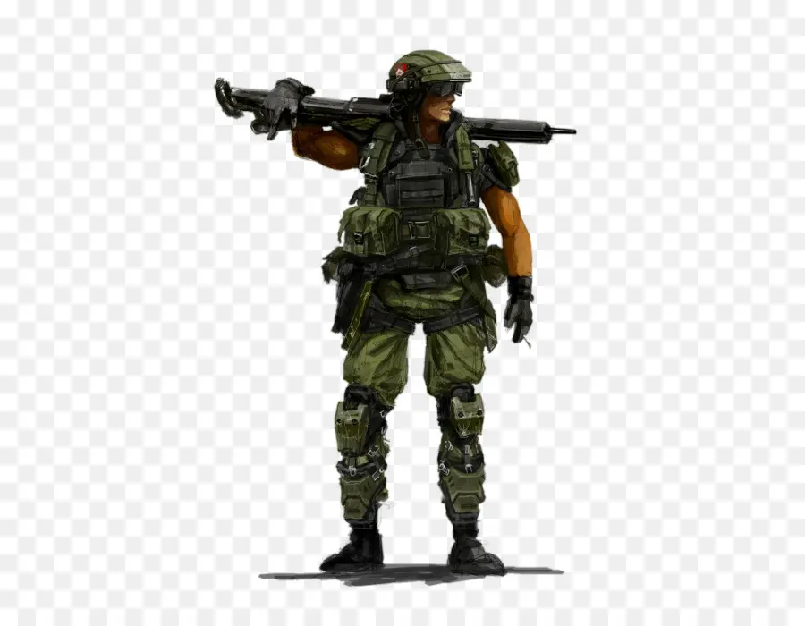 Soldado Con Lanzacohetes，Arma PNG