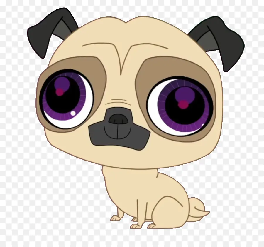 Pug De Ojos Grandes，Dibujos Animados PNG