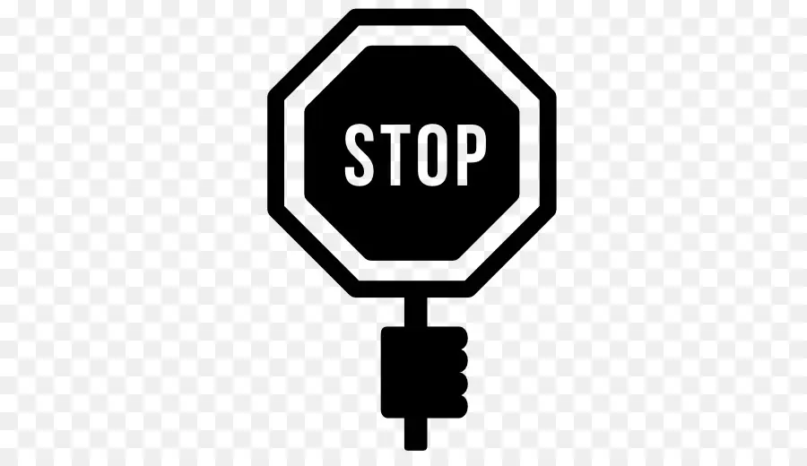 Señal De Stop，Mano PNG