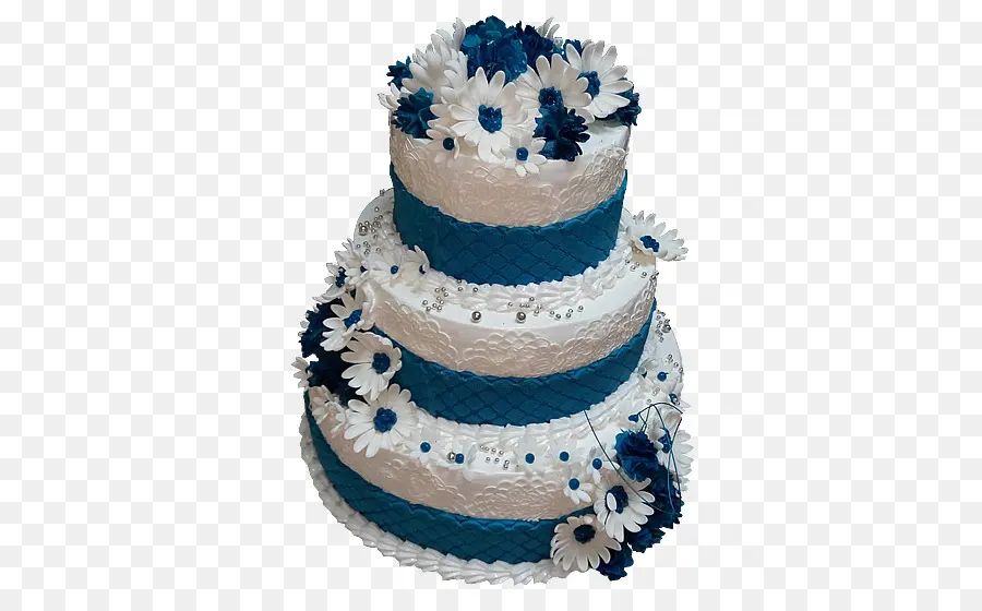 Pastel Azul Y Blanco，Boda PNG