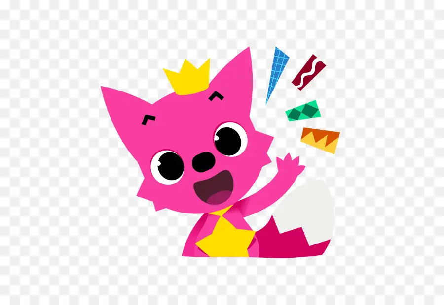 Personaje De Dibujos Animados Rosa，Corona PNG