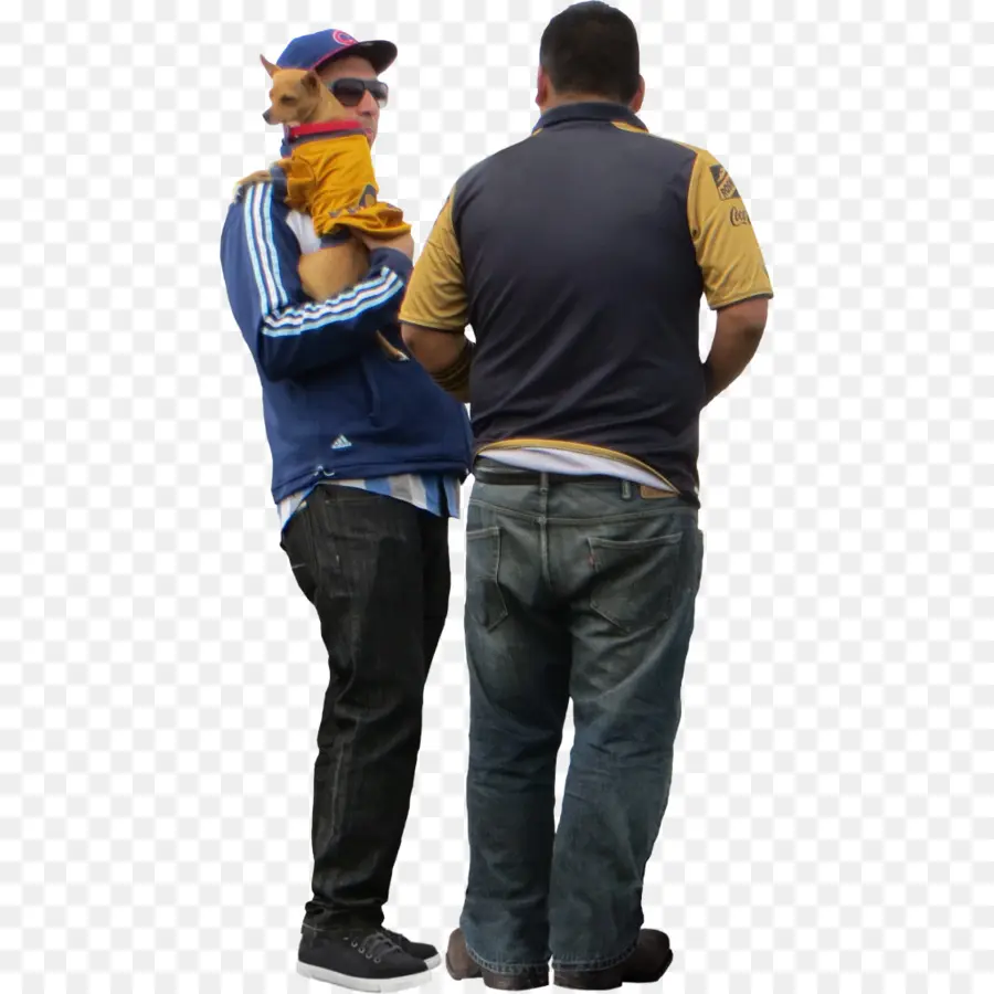 Hombres Con Perro，De Pie PNG