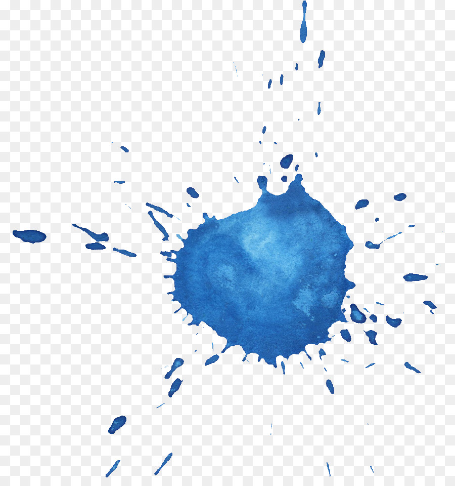 Pintura De Acuarela，Azul PNG