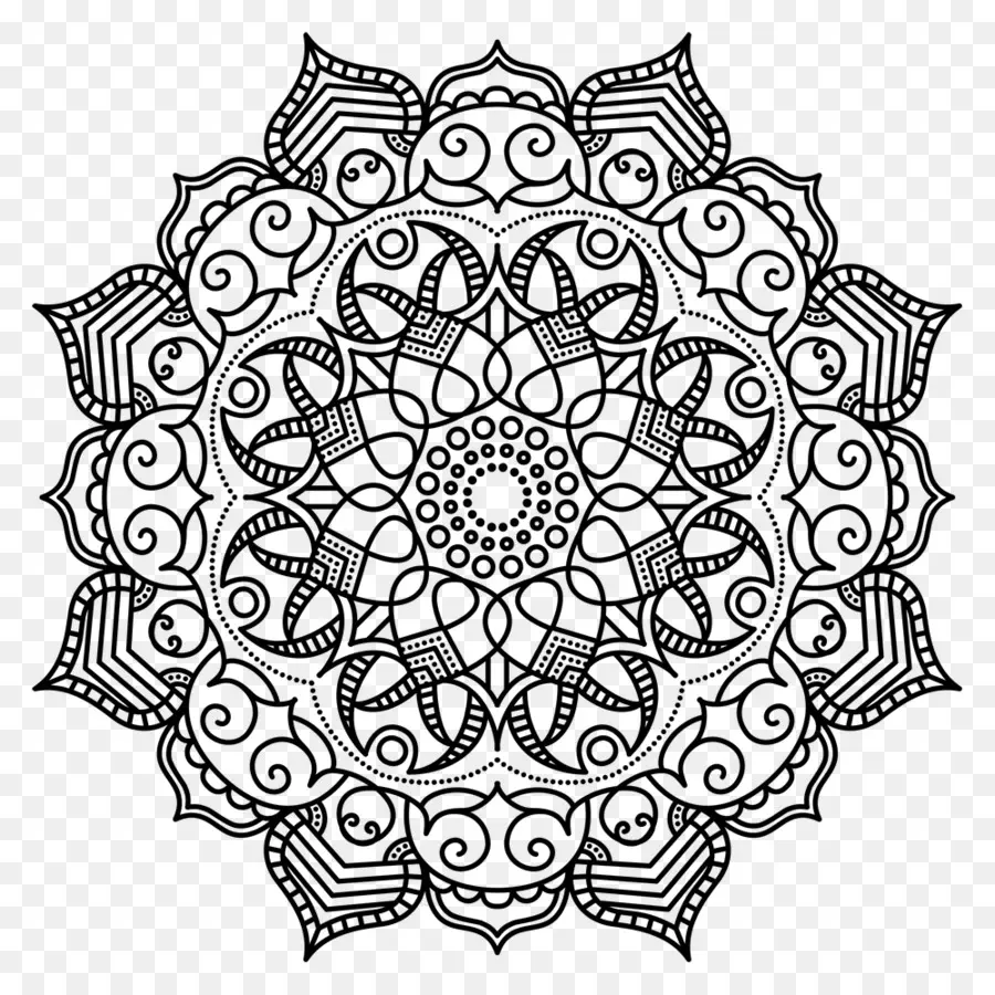 Mandala，Libro Para Colorear PNG