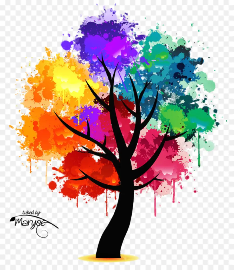 árbol Colorido，Naturaleza PNG