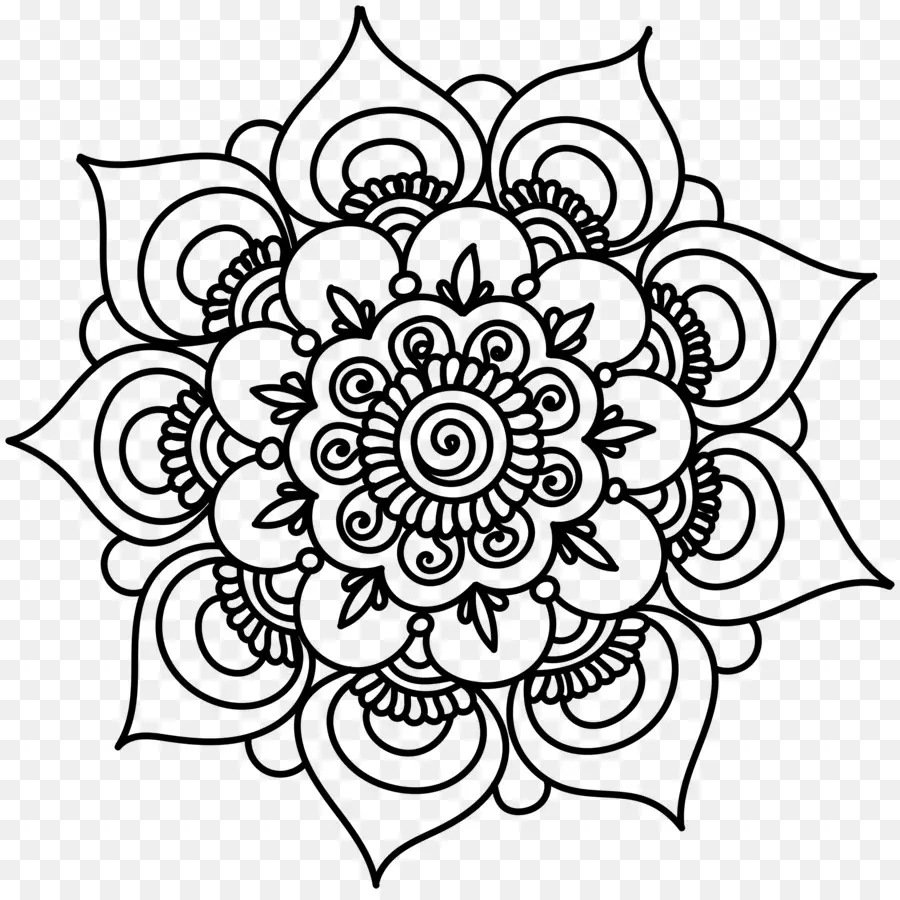 Mandala，Libro Para Colorear PNG