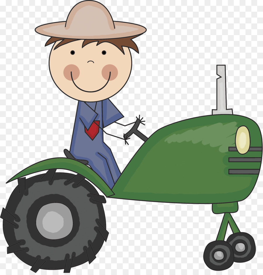 Granjero En Tractor，Agricultura PNG