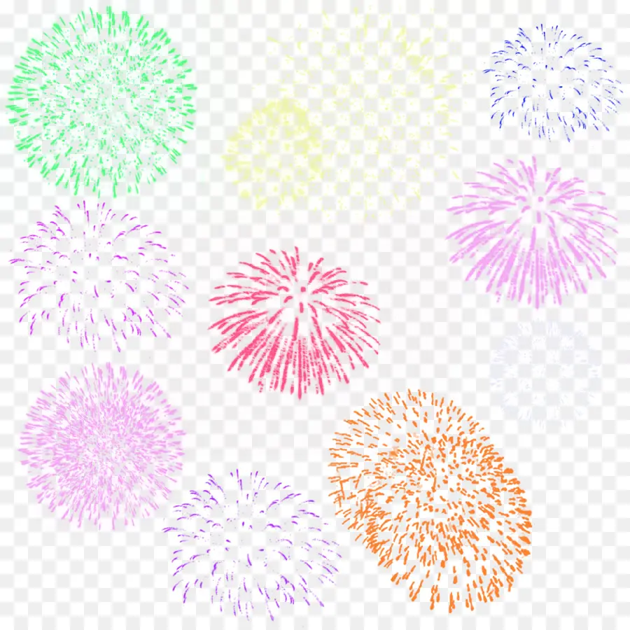 Fuegos Artificiales，Adobe Fireworks PNG