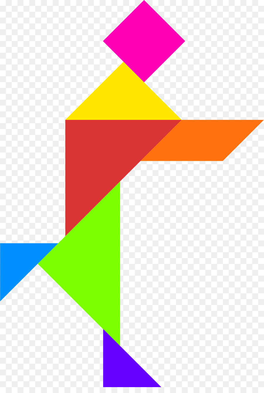 Tangram Colorido，Formas PNG