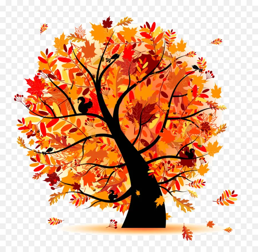 árbol De Otoño，Hojas PNG