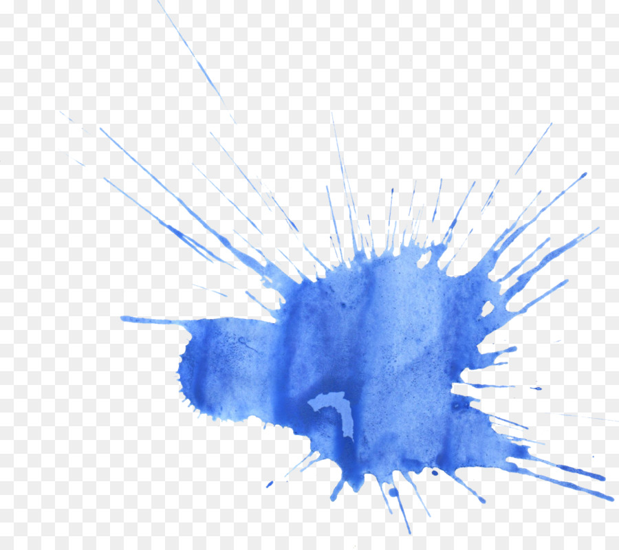 Pintura A La Acuarela，Azul PNG