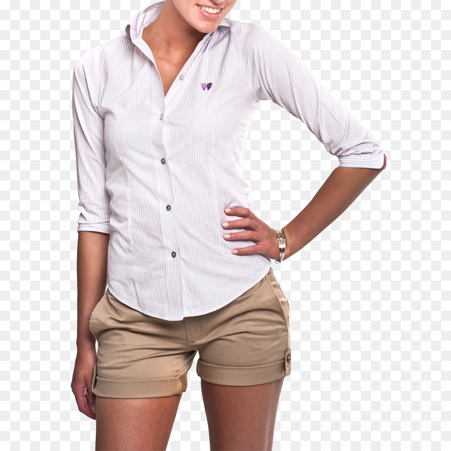 Camisa Blanca Y Pantalones Cortos，Casual PNG