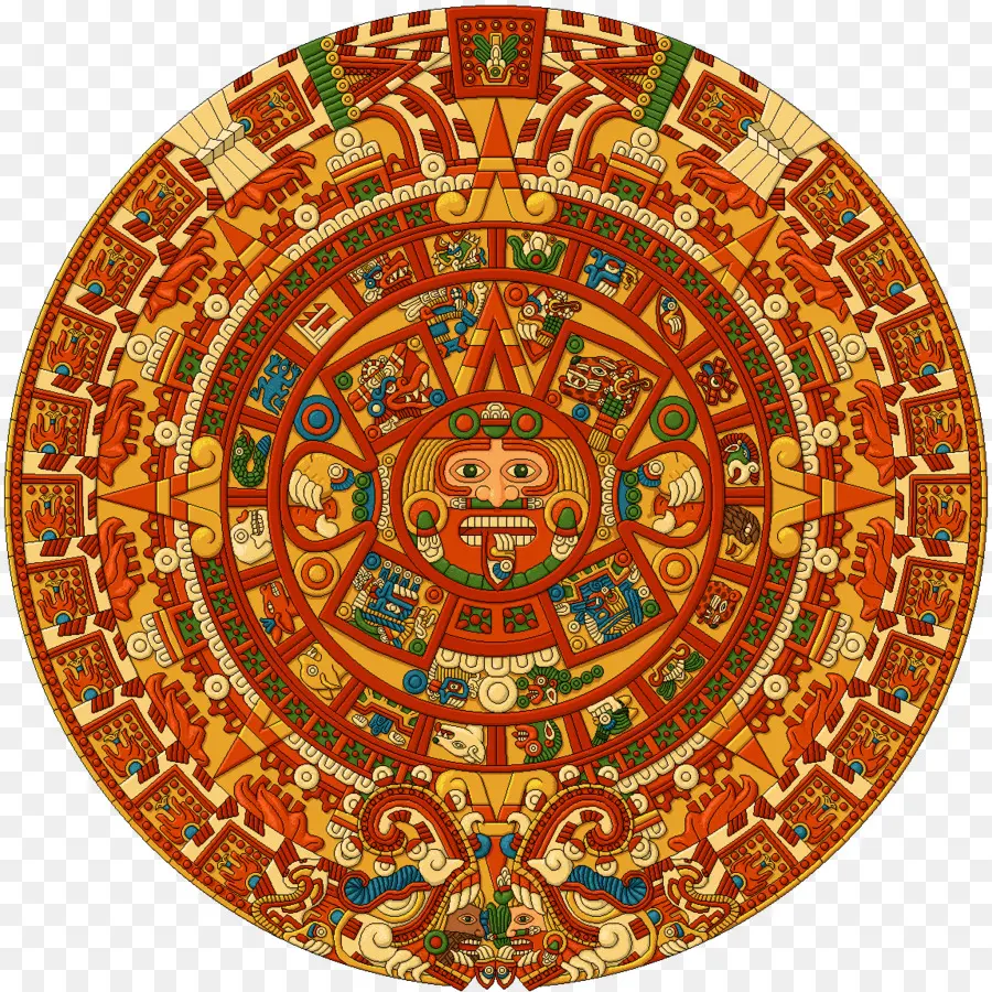 Piedra Del Calendario Azteca，La Civilización Maya PNG