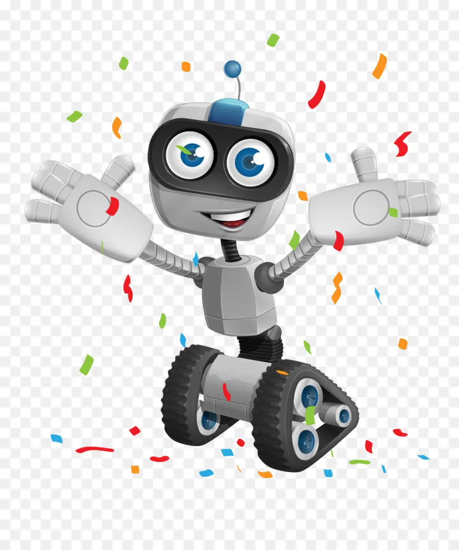 Robot，Confeti PNG