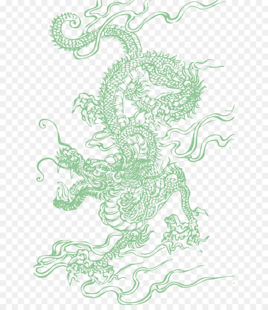 Dragón，Verde PNG