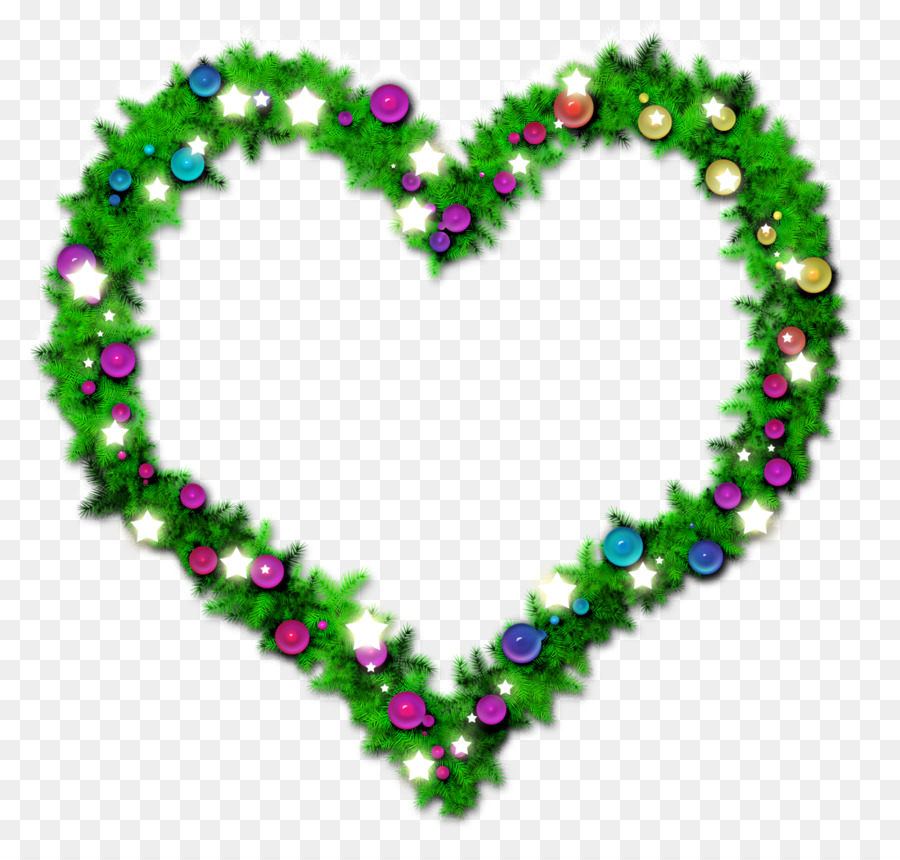 Corona De Corazon，Navidad PNG