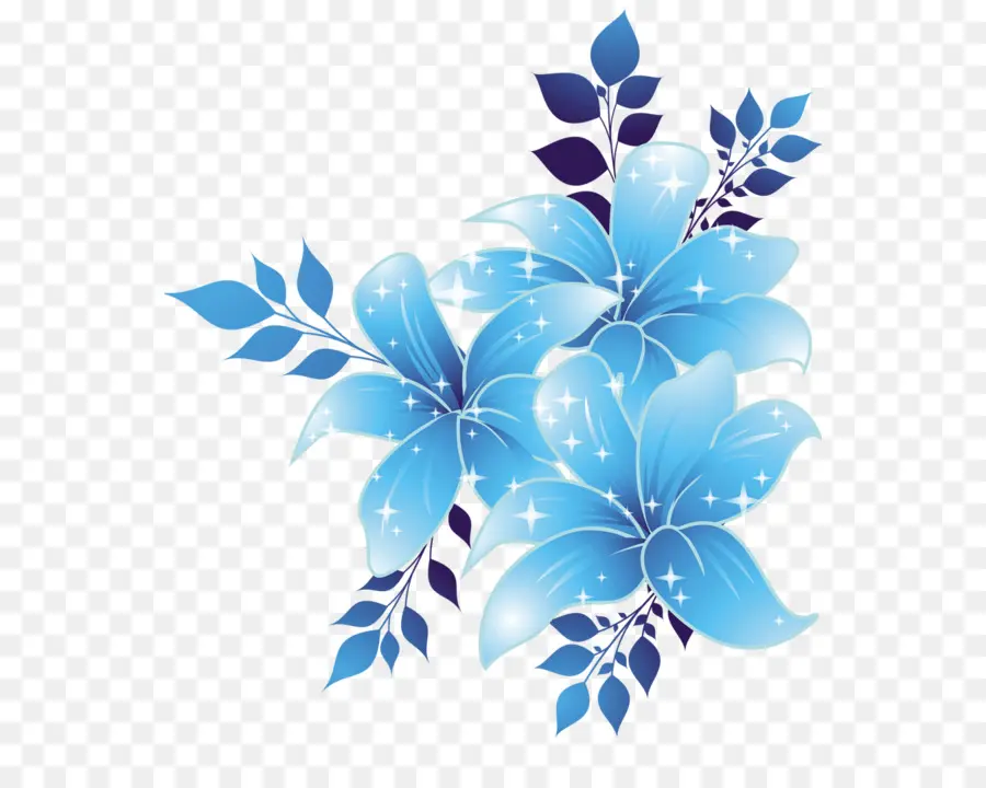 Flor，Azul PNG