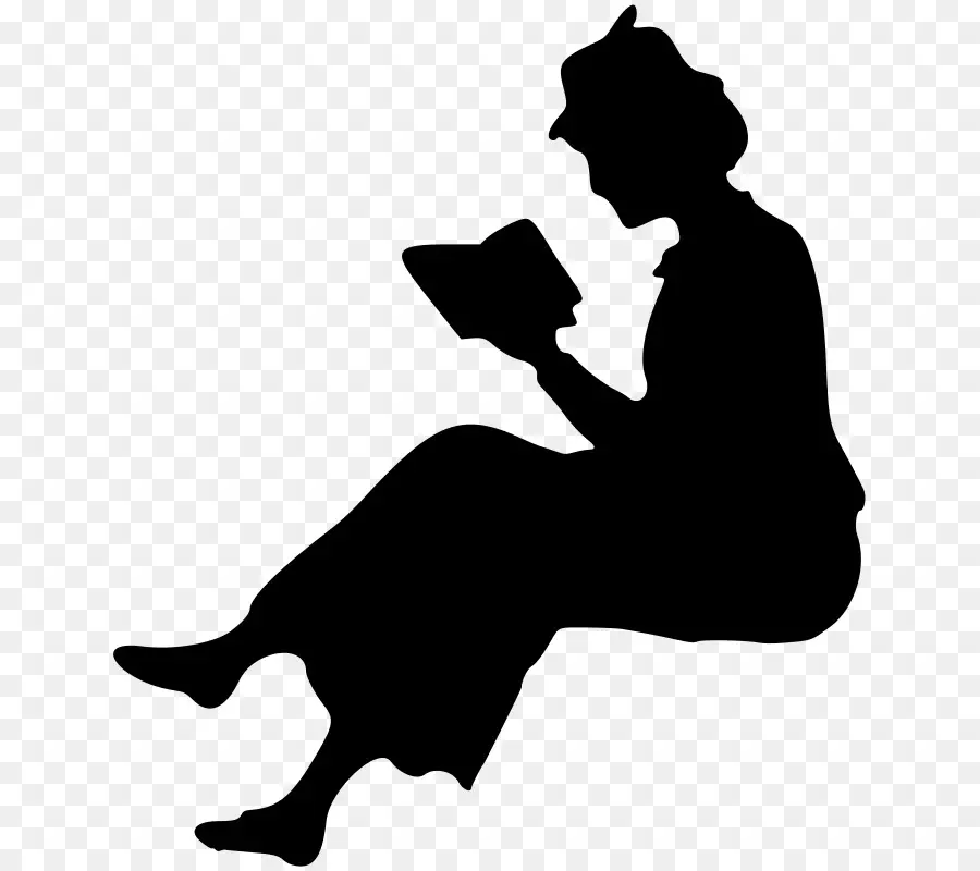 Mujer Leyendo，Libro PNG